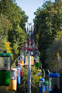 Sovyet fütüristik teleferiği Gorky Park, Kharkov 'da.