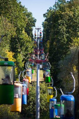 Sovyet fütüristik teleferiği Gorky Park, Kharkov 'da.