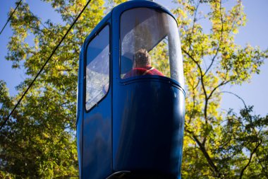 Sovyet fütüristik teleferiği Gorky Park, Kharkov 'da.