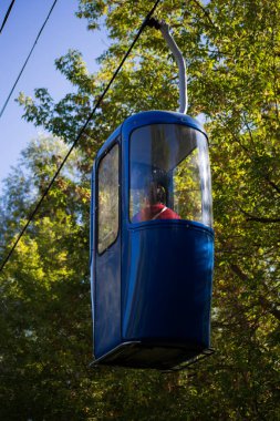 Sovyet fütüristik teleferiği Gorky Park, Kharkov 'da.