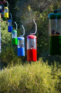 Sovyet fütüristik teleferiği Gorky Park, Kharkov 'da.