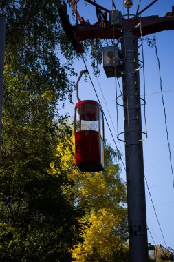 Sovyet fütüristik teleferiği Gorky Park, Kharkov 'da.