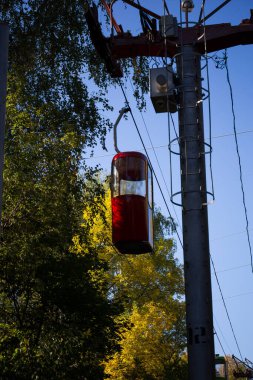 Sovyet fütüristik teleferiği Gorky Park, Kharkov 'da.
