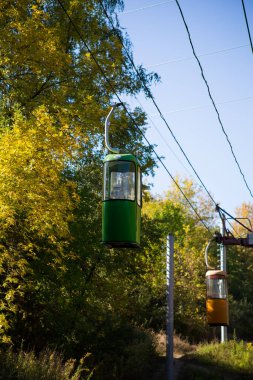 Sovyet fütüristik teleferiği Gorky Park, Kharkov 'da.
