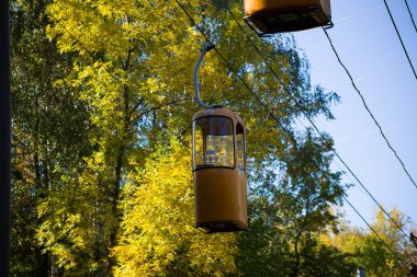 Sovyet fütüristik teleferiği Gorky Park, Kharkov 'da.
