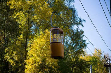 Sovyet fütüristik teleferiği Gorky Park, Kharkov 'da.