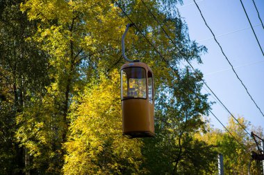 Sovyet fütüristik teleferiği Gorky Park, Kharkov 'da.