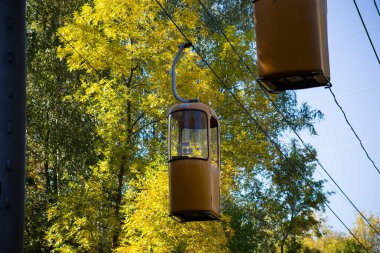 Sovyet fütüristik teleferiği Gorky Park, Kharkov 'da.
