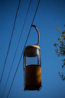 Sovyet fütüristik teleferiği Gorky Park, Kharkov 'da.