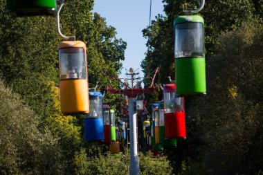 Sovyet fütüristik teleferiği Gorky Park, Kharkov 'da.