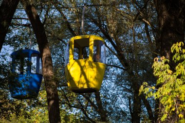 Sovyet fütüristik teleferiği Gorky Park, Kharkov 'da.