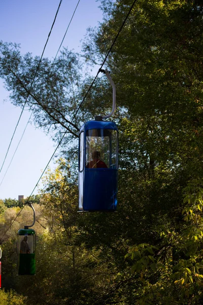 Sowjetisch Futuristische Seilbahn Charkow Gorki Park — Stockfoto