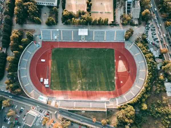 Letecký Pohled Dynamo Sportovní Fotbalový Stadion Charkově — Stock fotografie