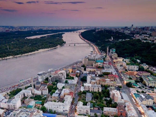 Вид Висоти Історичного Центру Столиці України Київ — стокове фото