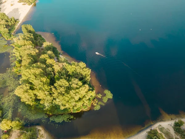 Vista Aérea Del Río Dniéper Cerca Kiev — Foto de Stock