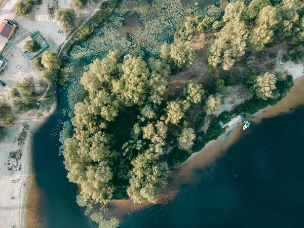 Vista Aérea Del Río Dniéper Cerca Kiev — Foto de Stock