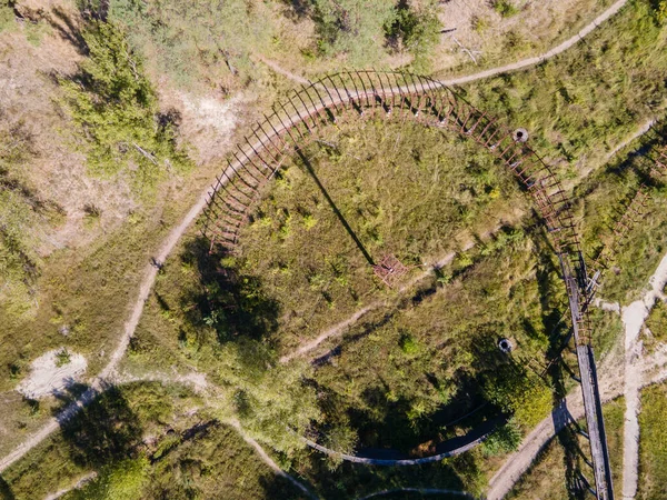 Vista Aérea Una Pista Trineo Abandonada — Foto de Stock