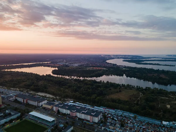 Aerial View Densely Populated Sleeping Area Kiev Metropolis — Stock Photo, Image