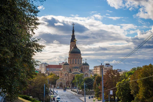 Święta Katedra Zwiastowania Centrum Charków — Zdjęcie stockowe