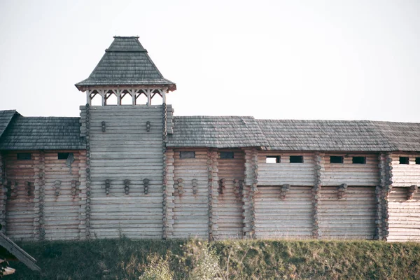 Uitzicht Houten Middeleeuwse Vesting Namiddag — Stockfoto