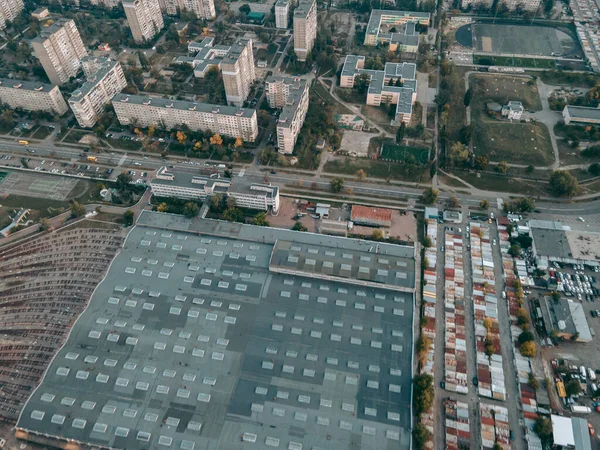 Aerial View Train Tracks Depot — Stock Photo, Image