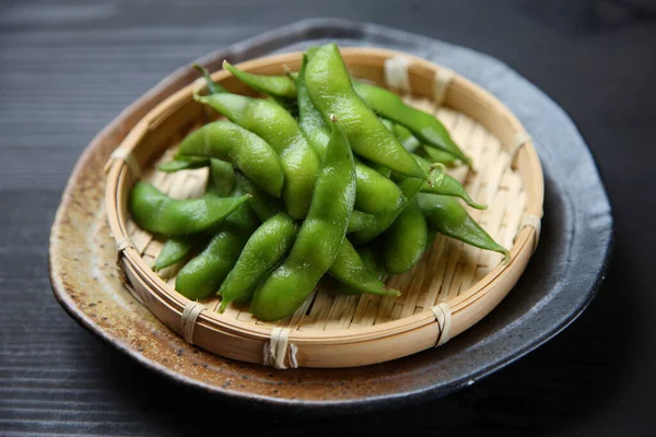 Edamame Feijão Cozido Japonês — Fotografia de Stock