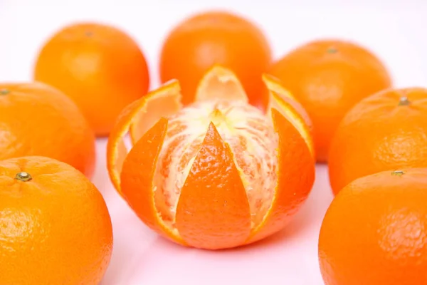 Fruta Naranja Pelada Cítricos Tankan —  Fotos de Stock