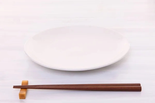 Prázdné Japonské Jídlo Hůlkami — Stock fotografie