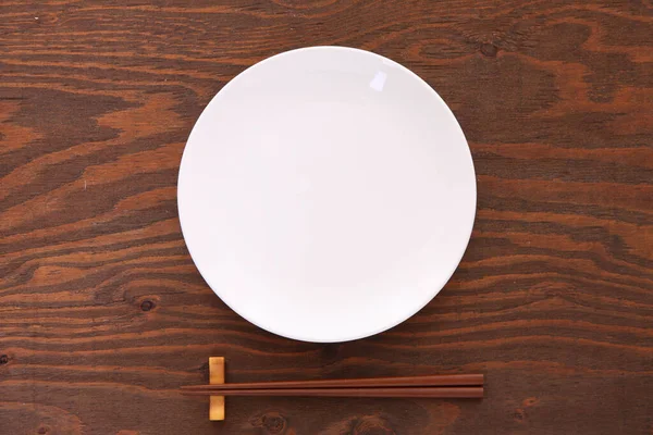 用筷子清空日本菜 — 图库照片