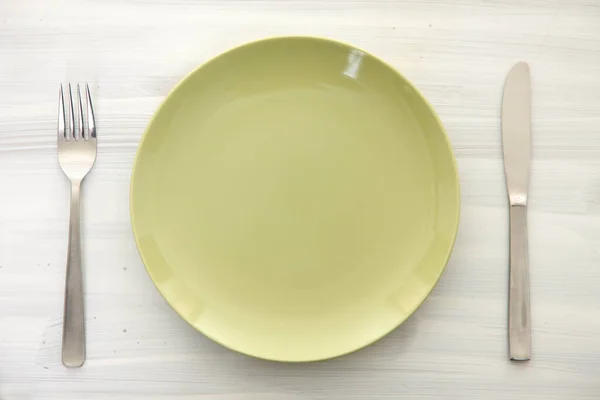 Fourchette Vaisselle Couteau Sur Une Table Manger — Photo