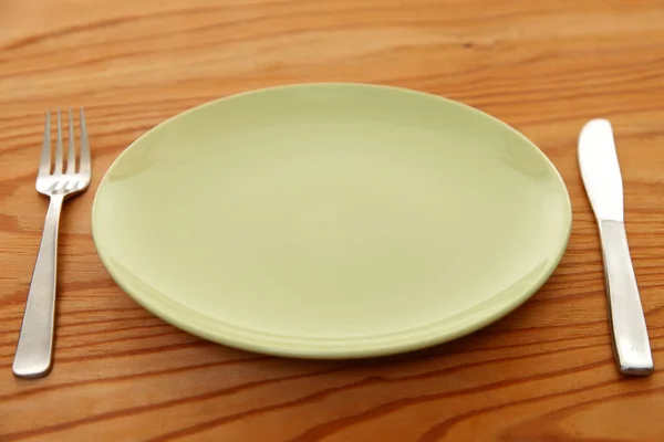 Fourchette Vaisselle Couteau Sur Une Table Manger — Photo