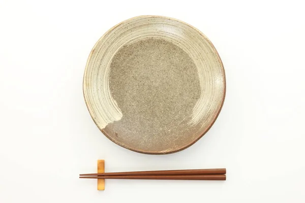 箸で空の料理 — ストック写真