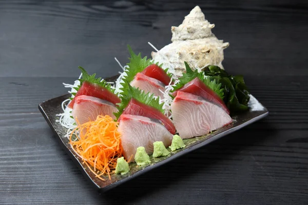 Dupla Tonhal Sashimi Kombó Lemez — Stock Fotó