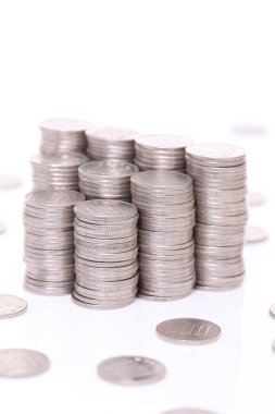 istiflenmiş Japon 100 yen sikkeleri