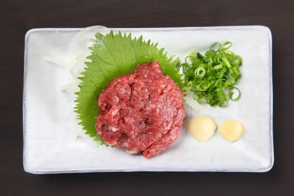 Carne Cal Tartar Usturoi — Fotografie, imagine de stoc