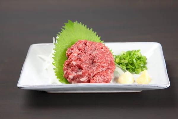 Tartare Viande Cheval Ail — Photo