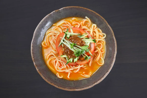 Cold Dandan Noodles Tomato — Stock Photo, Image