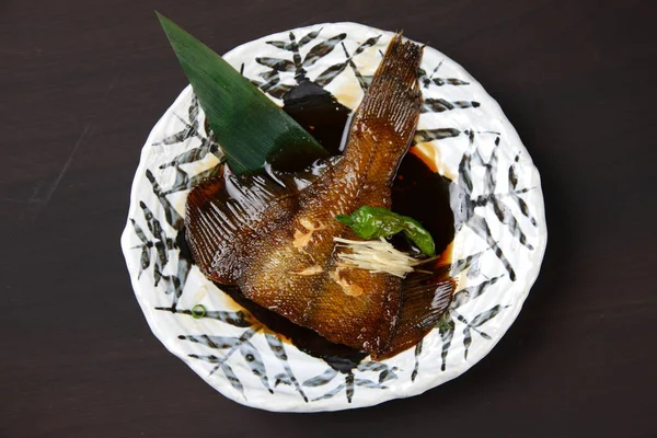 Solomillo Cocido Fuego Lento Japonés Con Pimienta Verde —  Fotos de Stock