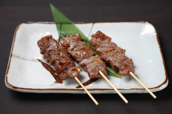 Brochettes Barbecue Japonais Yakitori Bœuf — Photo