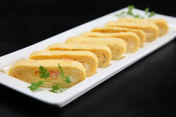 Omelette Japonaise Roulée Dashimaki Tamago — Photo