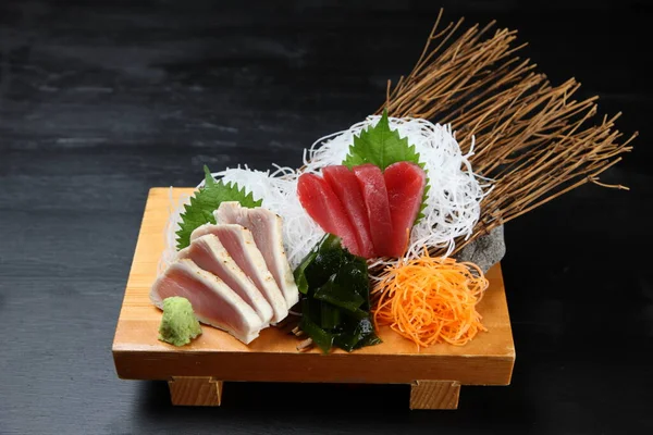 Due Varietà Piatto Sashimi Tonno — Foto Stock