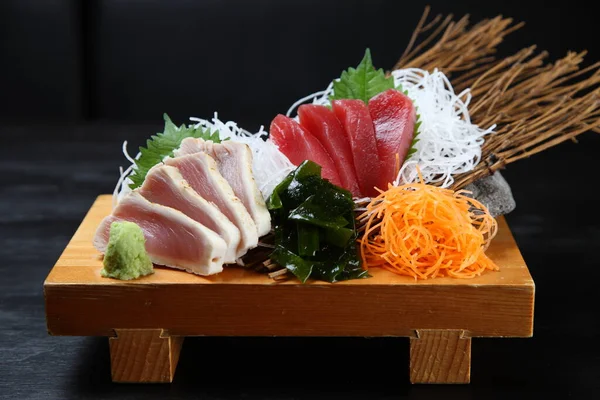 Due Varietà Piatto Sashimi Tonno — Foto Stock