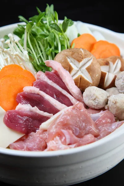 Hot Pot Zwischen Ente Und Huhn — Stockfoto