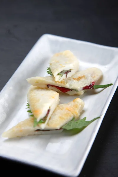 Gâteau Poisson Forme Feuille Bambou Appelé Sasa Kamaboko — Photo