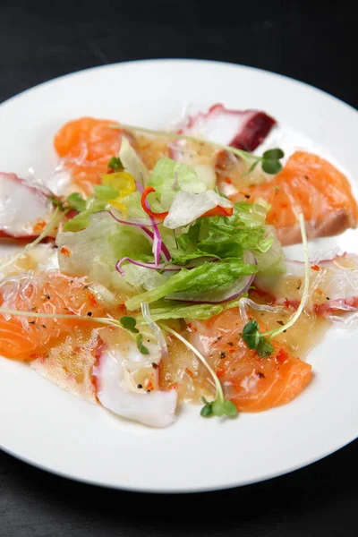 Polpo Comune Carpaccio Salmone — Foto Stock