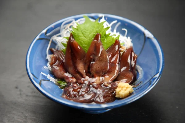 Marinated Firefly Squid Grated Ginger — Stock Photo, Image