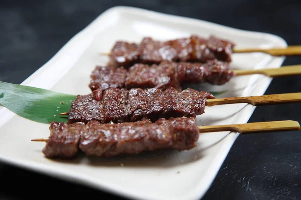 Japanese Kobe Beef Barbecue Skewers — Stock Photo, Image