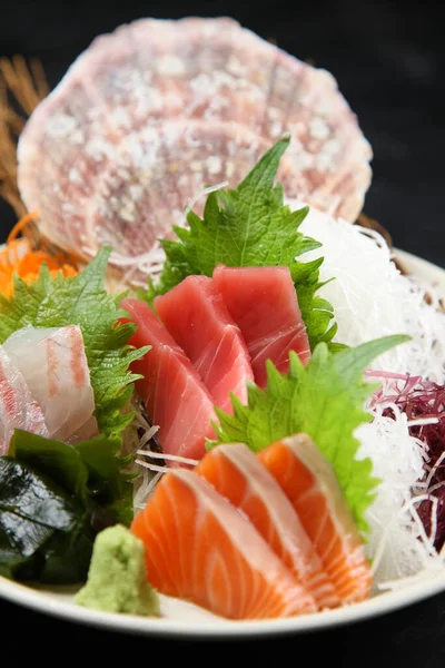 Piatto Asorted Sashimi Fresco Stagione — Foto Stock