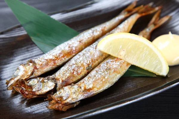 Japanese Roasted Shishamo Fish — Stock Photo, Image