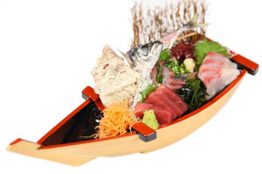 Stüdyo taze sashimi teknesi.
